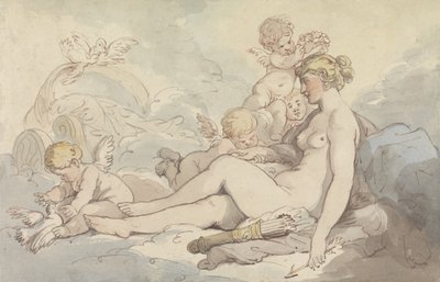 キューピッドが戴冠した金星 作： Thomas Rowlandson